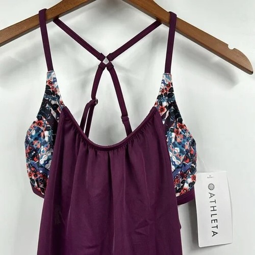 Athleta Tankini Swimsuit Dress, new with tags. Rated SPF50 32 B/C - Afbeelding 3 van 9
