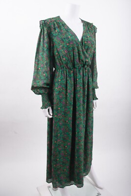 Boden Womens Becky Midi Wrap Dress UK 6 US 2 Highland Green Floral D0041  NWT | eBay