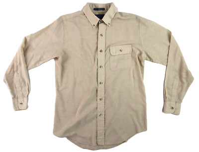 LEVI LEVI'S US Men s Medium Striped Beige Long Sleeve Button Up Dress Shirt