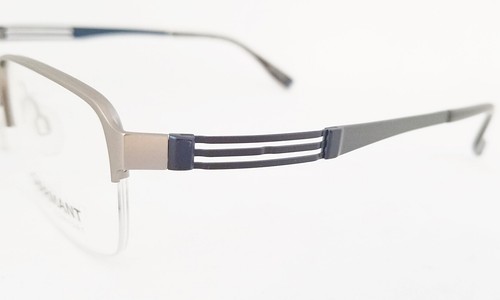 CHARMANT CH12303 TITANIUM eyeglasses Frame Gray 55mm MEN Half Rimless Light - Picture 3 of 3