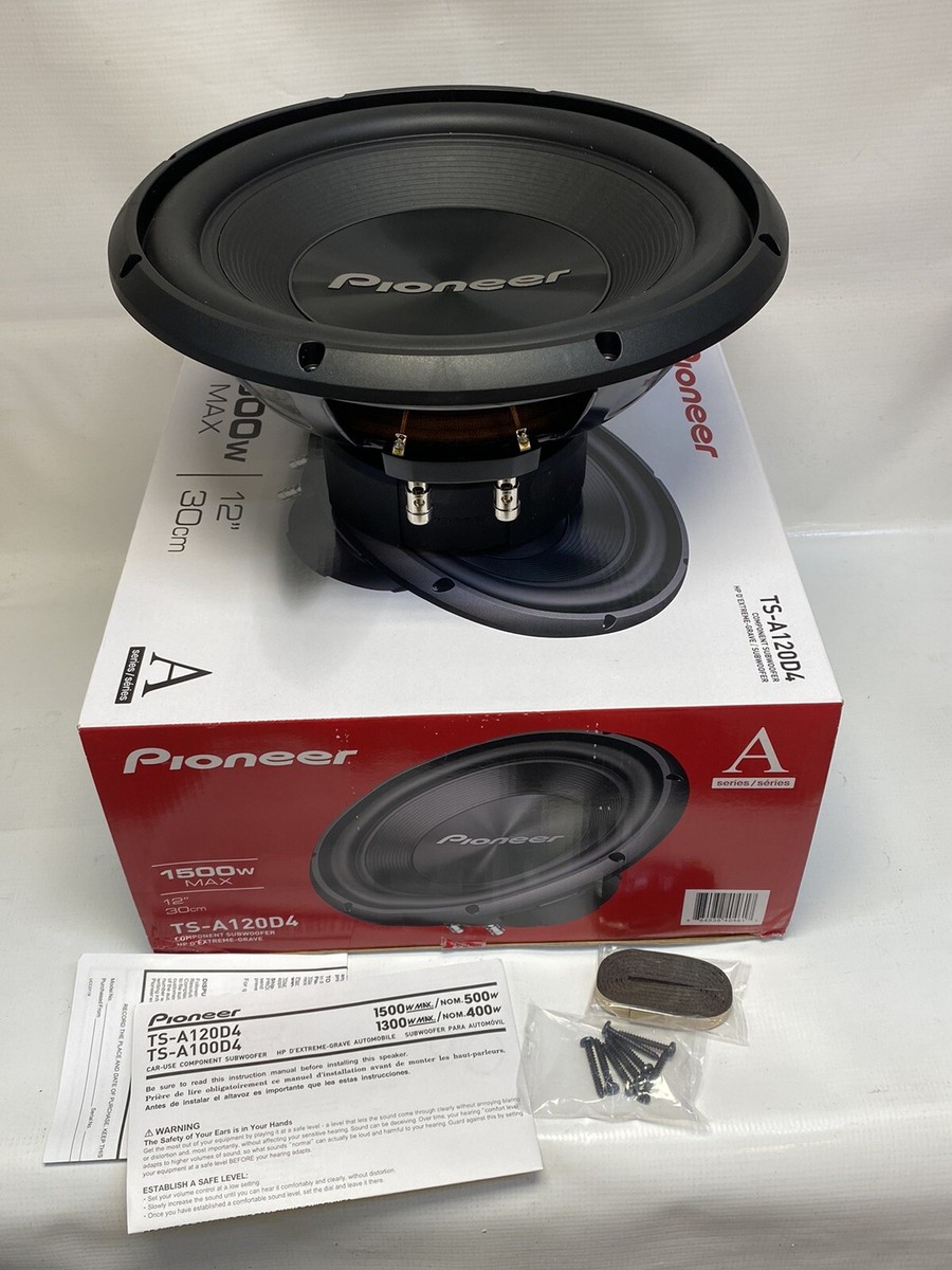 Pioneer TS-A120D4 1500 Watts 12” Subwoofer DVC (4+4)