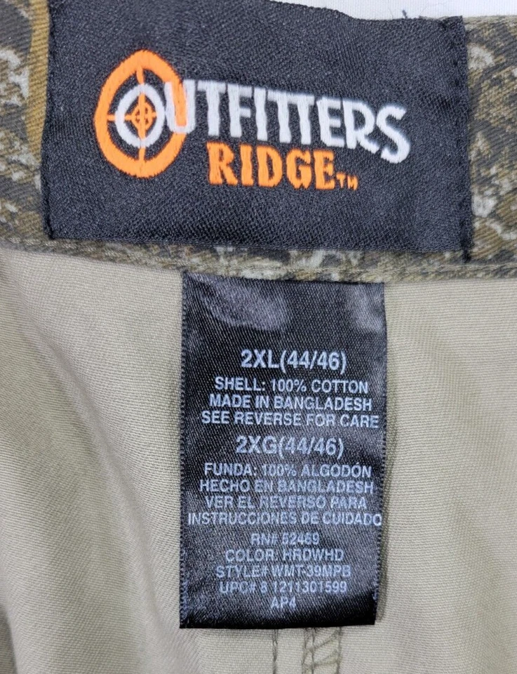 Outfitters Ridge Men's Camo Pants Realtree Hardwoods 2XL (44-44)x29L NWT - Image 2 of 4