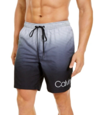 CALVIN KLEIN Men's Quick-dry Uv 50+ Ombre Stripe 7'' Swim Trunks SIZE XXL