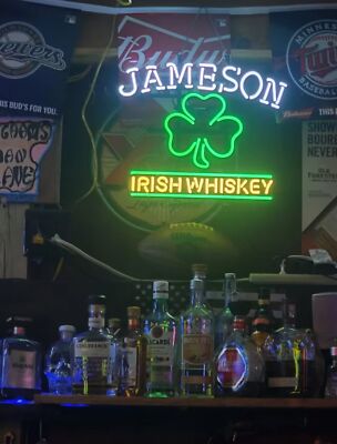 Jameson Irish Whisky Neon Sign 20''x16'' Light Lamp Bar Gift Garage Wall ZM