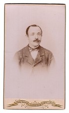 Antique CDV Circa 1890s Chaumont & Pomperie Handsome Man With Mustache Angers