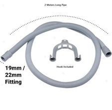 Universal Washing Machine Dishwasher Drain Waste Hose Extension Pipe Kit 2M