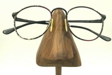 Vintage Black Pink Yellow Marble Metal Round Sunglasses Eyeglasses Frames Italy