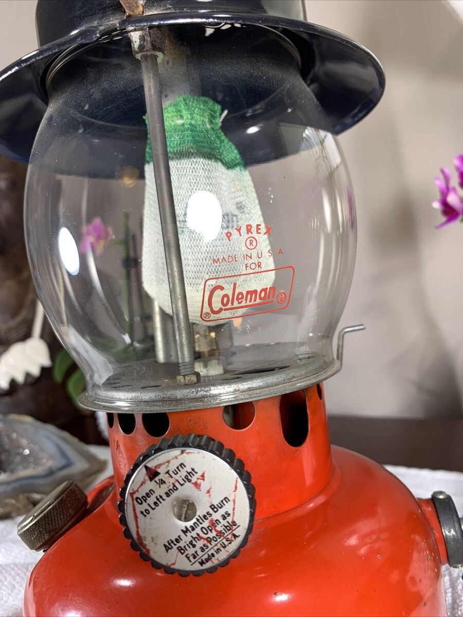 超熱 Vintage RARE Lantern Kamplite Machine Gas American Red ホワイトガソリンランタン