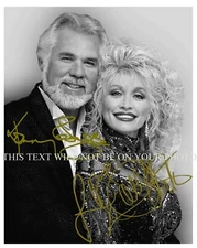 DOLLY PARTON & KENNY ROGERS SIGNED AUTOGRAPH 8X10 RP PHOTO ISLANDS IN THE STREAM