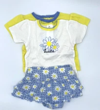 Gerber Infant Girl's Cotton Set T-Shirts and Skirt Multicolor Size 0-3 M 1570