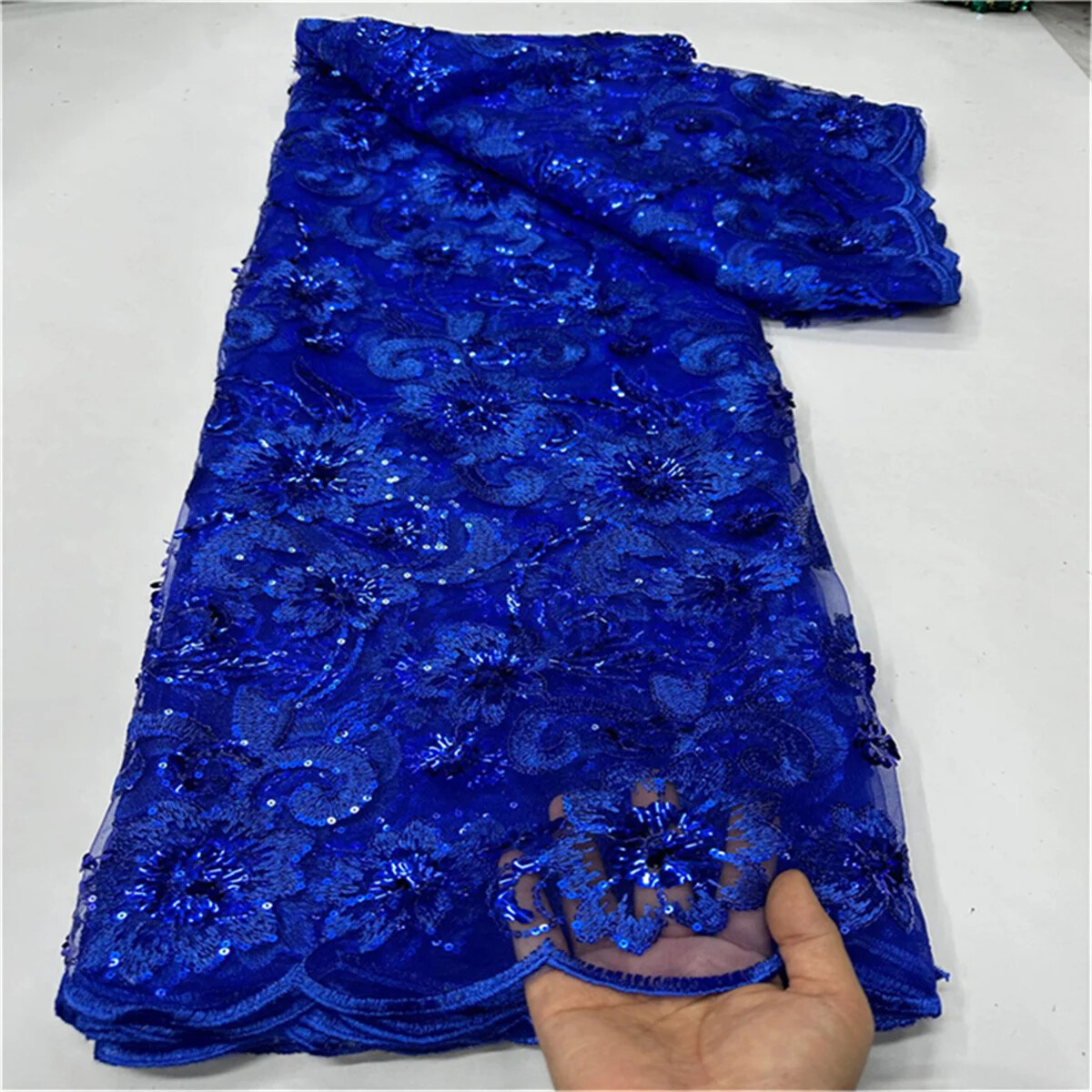 Royal Blue Sequins Embroidery Mesh Net Laces 5 Yards For Sew Party Dress | eBay Royal Blue Sequins Embroidery Mesh Net Laces 5 Yards For Sew Party Dress | eBay