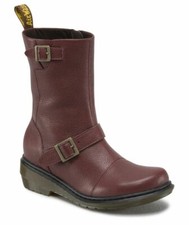 Dr Martens Bottes Karin Bas Motard Rouge Cerise 16121601 Classic Doc