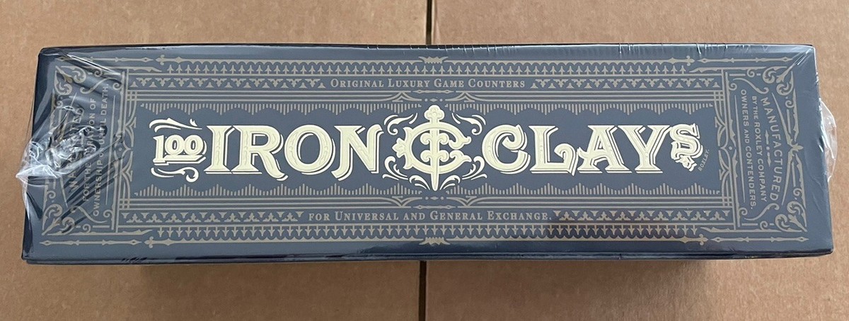 Roxley Iron Clays 100 Board Game Counters Premium Chips New