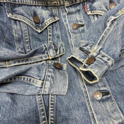 90s LVC LEVIS 71557 3rd Big E denim jacket Reproduction Size