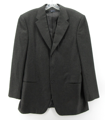 Giorgio Armani Sport Coat Men 42 Gray Blazer Flannel Jacket Wool