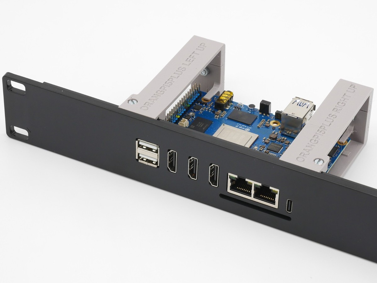 Rack mount for 1-3 Orange PI5 PLUS 19inch 1U - injection molded