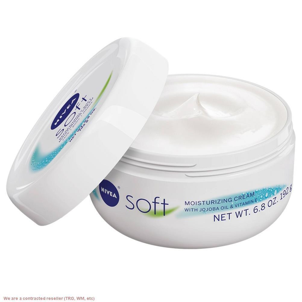 PACK OF 3! - NIVEA Soft Moisturizing Cr&egrave;me Body, Face and Hand Cream - 6.8oz