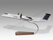 De Havilland Dash 8 400 Porter Airlines Desk Wood Airplane New Model Small 1/100
