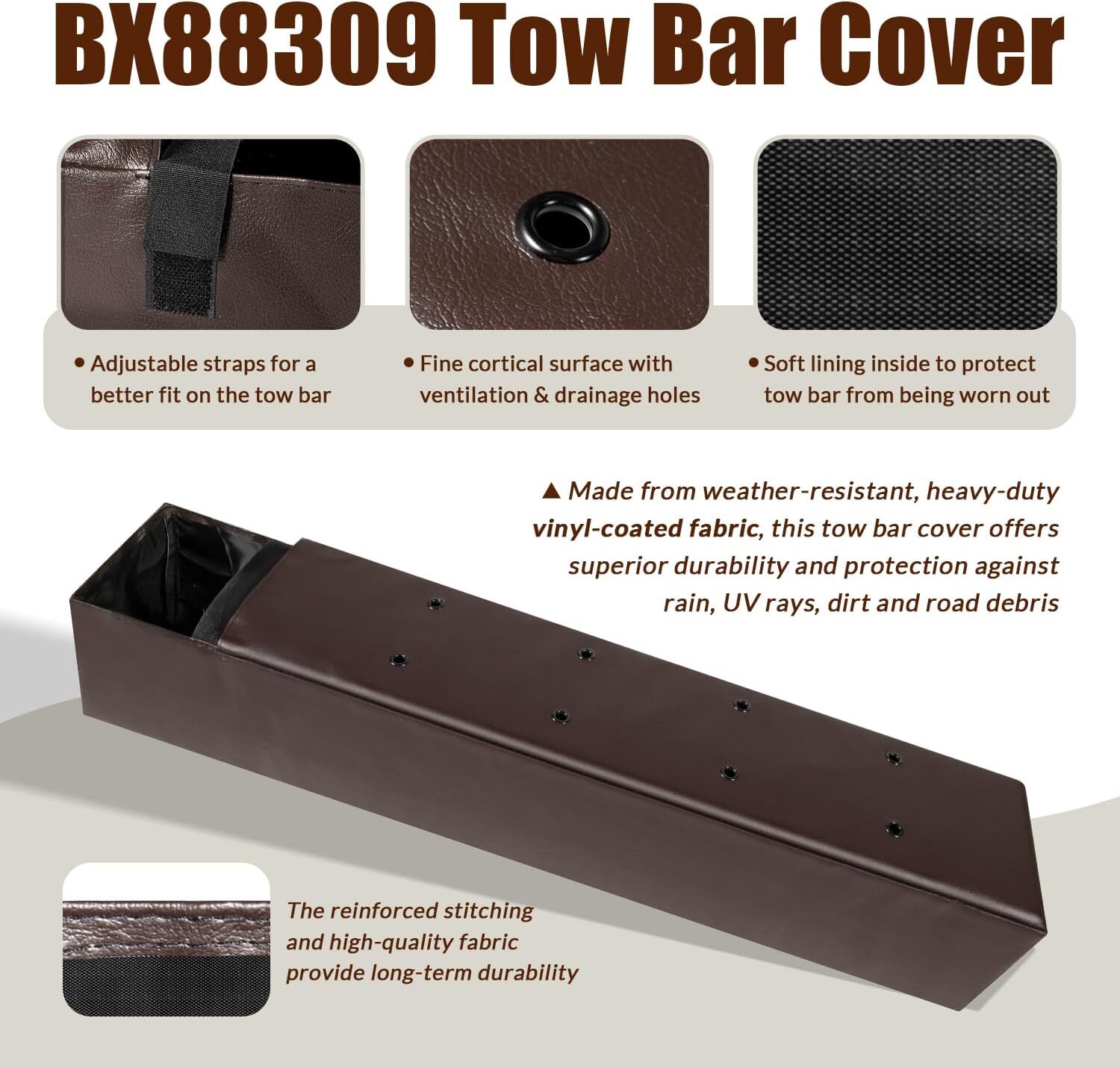 for Blue Ox BX88309 Avail Ascent Apollo Tow Bar Cover Storage Bag Protection