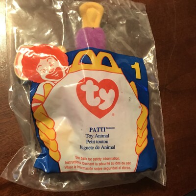 McDonald s Ty Teenie Beanie Babies 1993 Patti The Platypus, New in original pkg