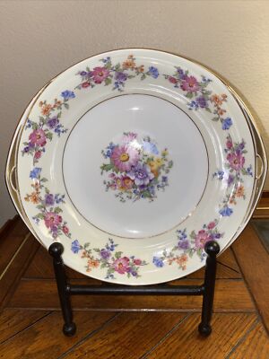 RARE MAGNIFICENT BOHEMIA ''FLORADORA'' CZECH china VEGETABLE SERVING BOWL