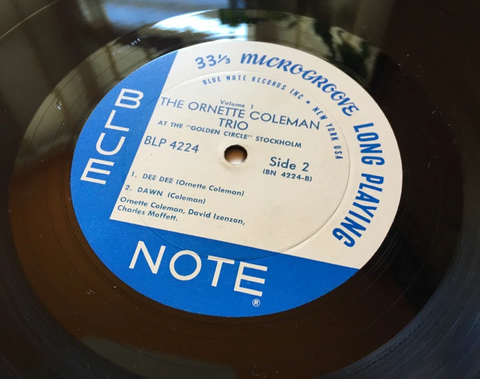 ORNETTE COLEMAN GOLDEN CIRCLE STOCKHOLM VOL.1 LP 1966 USA BLUE NOTE BLP4224 MONO - Image 3 of 4