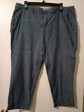Old Navy Size 16 Light Wash Denim Ankle Pants Lightweight Comfortable