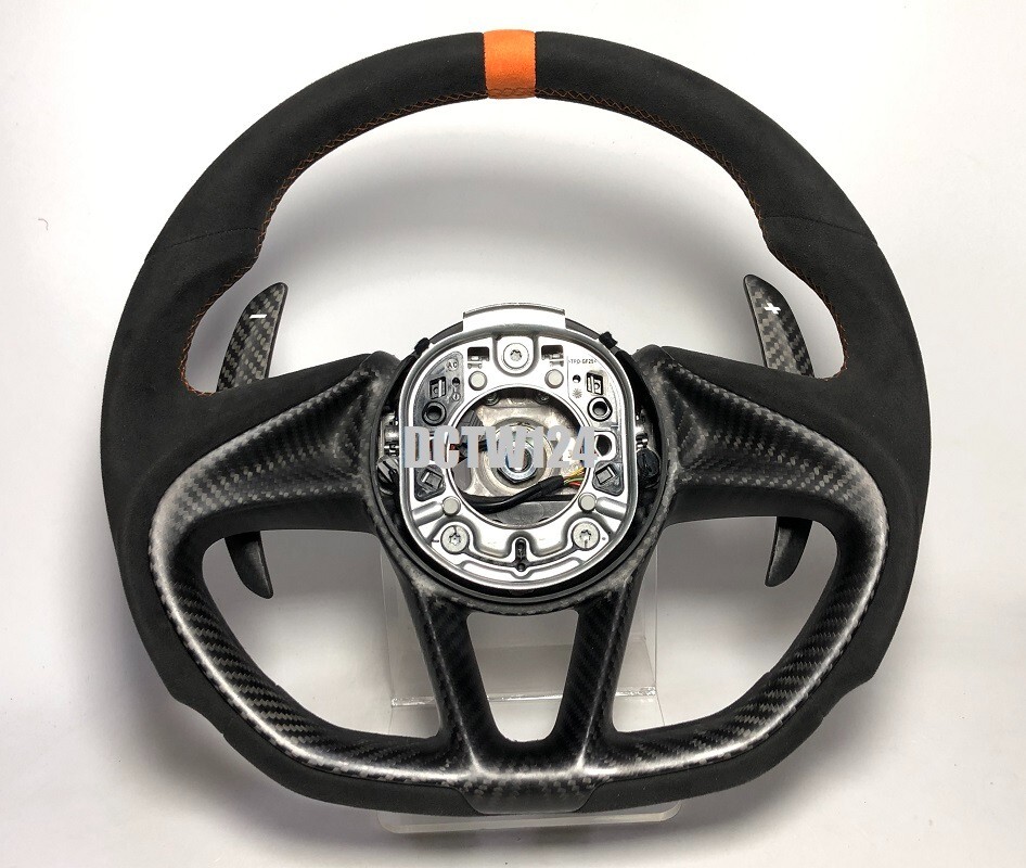 Sportive thick alcantara McLaren 720S steering wheel color ring MP4 650S 570S