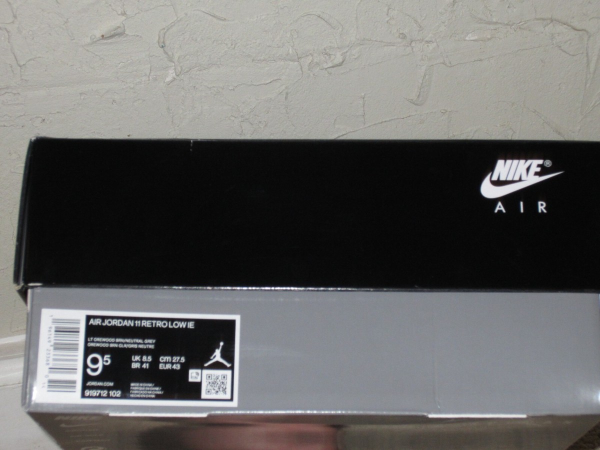 Nike Air Jordan 11 Retro Low IE Light Orewood Brown / Grey Men's