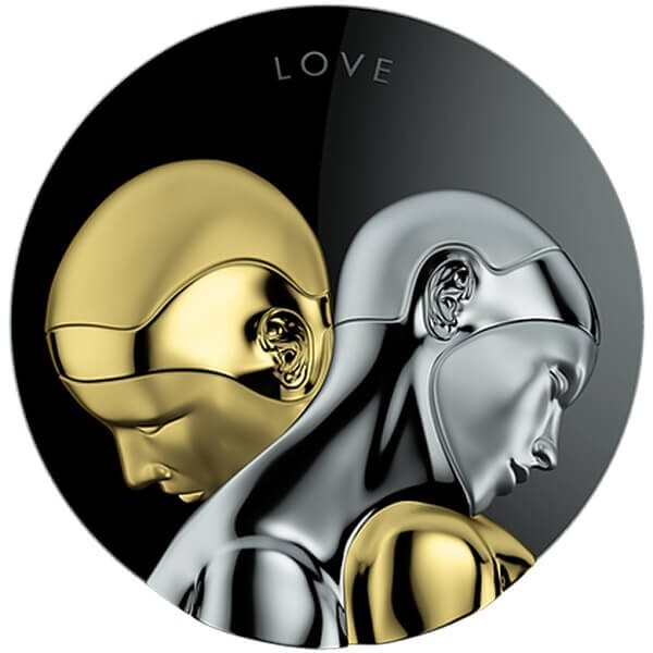 Robots Love V1 The Next Evolution 3 oz Black Proof Silver