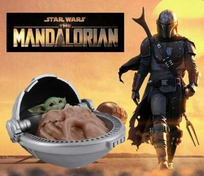 Star Wars Mandalorian Grogu Child in Cradle Basket 6