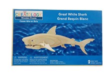 Creatology 3D Wooden Puzzle ~ Great White Shark (2 Sheets; 12.40” x 4.96” x 7.87