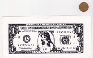 supreme dollar sticker