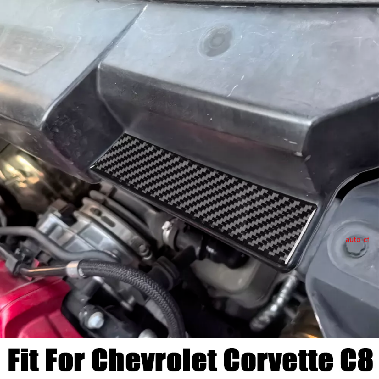 Chevrolet Corvette C8 2020-2024 Real Carbon Fiber Rear Engine Strip Trim Pair