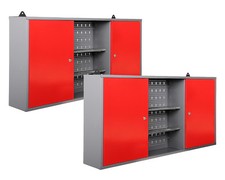 Ondis24 2 x Werkstattschrank Werkzeugschrank abschlie&szlig;bar mit Lochwand Metall