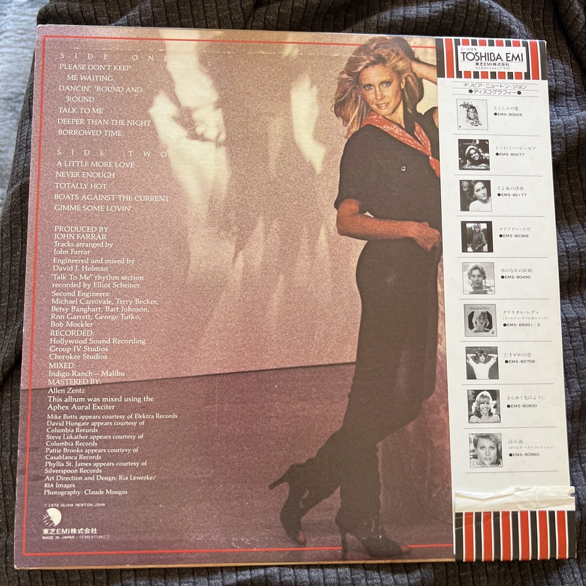 OLIVIA NEWTON-JOHN Totally Hot 1978 Japan LP OBI Lyrics Toshiba