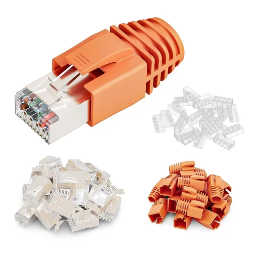Netzwerkstecker CAT7 CAT6A Werkzeuglos RJ45 Netzwerk Stecker Verlegekabel LAN