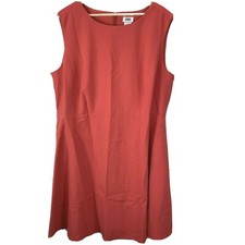 Monroe and Main Dress Plus size 22W Coral Rust A Line Sleeveless Lined Zip Up