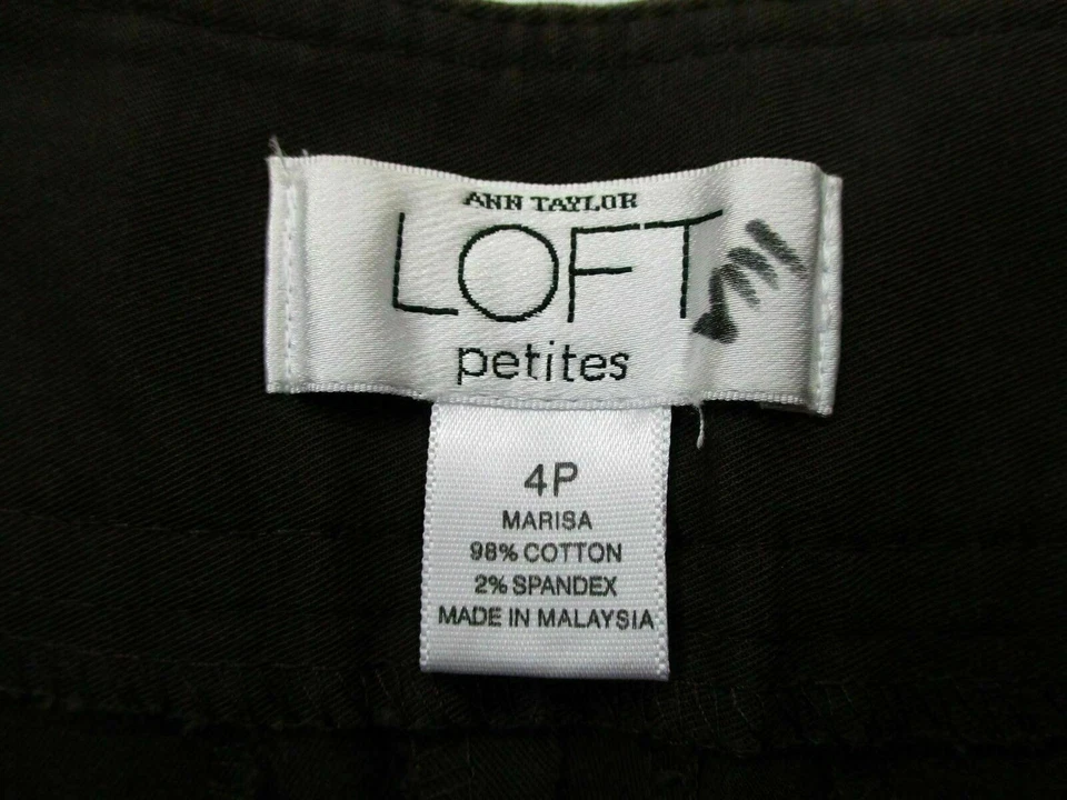 ANN TAYLOR LOFT SH2766 Women's Size 4P Casual Straight Leg Cotton Capri Pants - Image 3 of 4