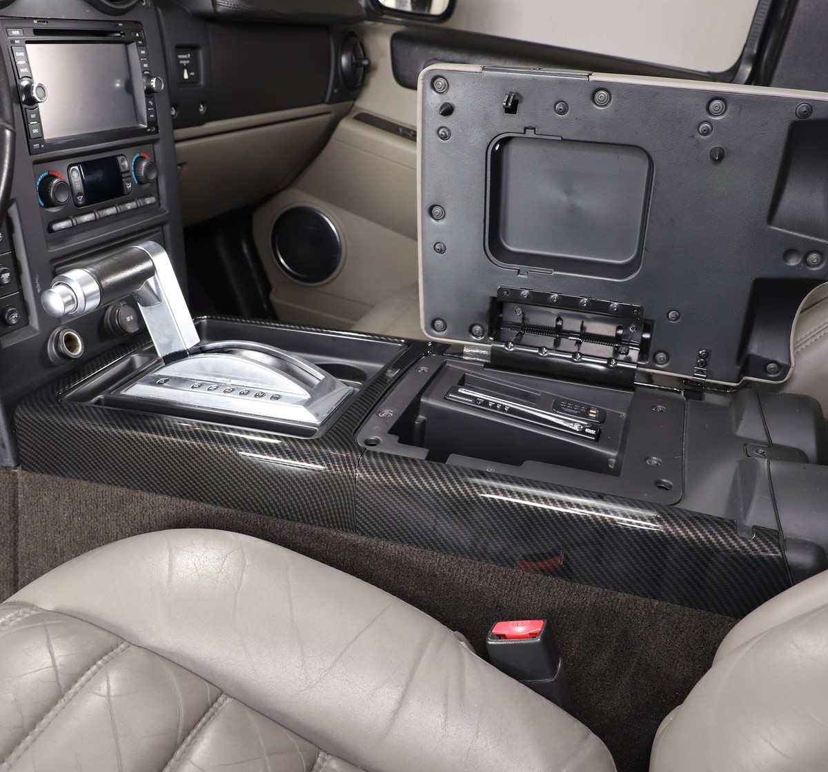 Carbon Fiber pattern Gear Shift Console Frame Trim For Hummer H2