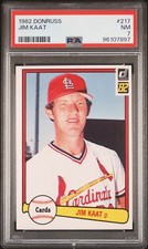 1982 DONRUSS #217 JIM KAAT PSA 7