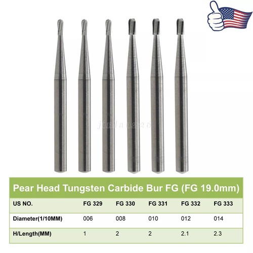 Dental Carbide Burs High Speed FG 19mm / Surgical FGOS FG SL 557 25mm - Picture 4 of 241