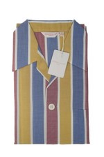 DEREK ROSE Men's CLASSIC Long OPEN Batista Cotton STRIPED Multicolor Pyjamas