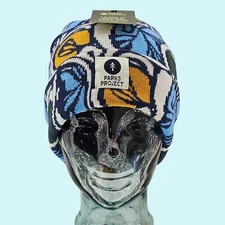 Parks Project Hat Beanie Blue Yellow Wonderland Knit Recycled Colorful Boho