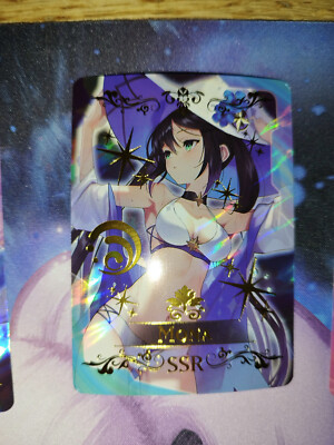 Karte Goddess Story SSR MONA Genshin Impact Card Foil Waifu Girl Rare