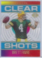 BRETT FAVRE 2021 PANINI ILLUSIONS CLEAR SHOTS ACETATE BLUE PRIZM #D 114/299