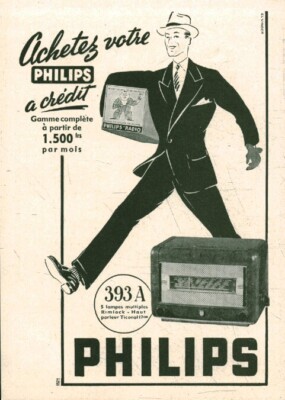 Alte Philips Werbung aus Zeitschrift 1949 wo 1950