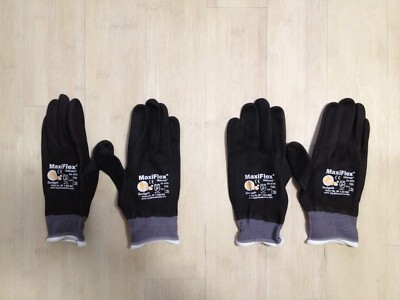ATG MaxiFlex Ultimate 34-876 Seamless Knit Nitrile Coated Gloves 2 Pairs Small