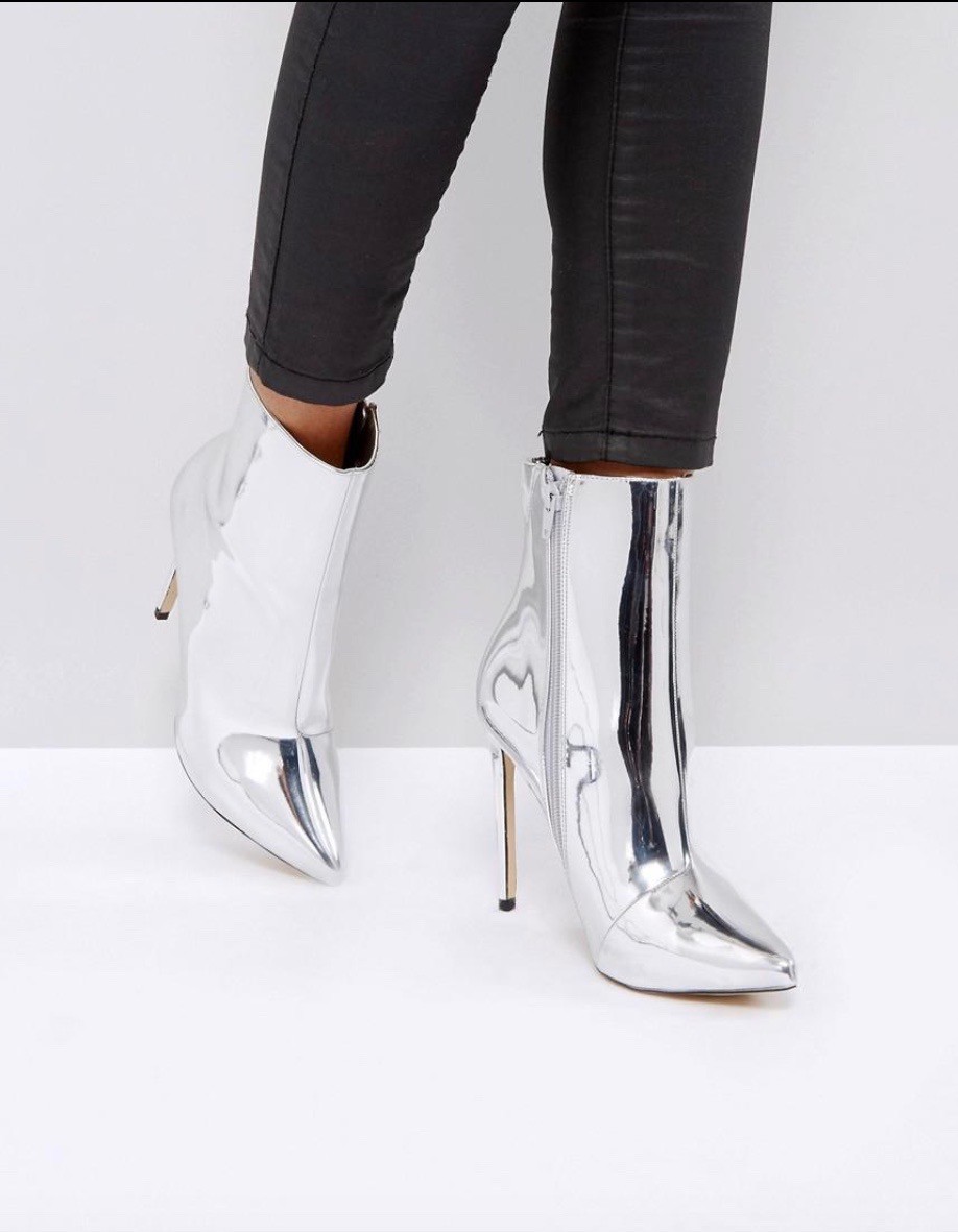 aldo silver booties