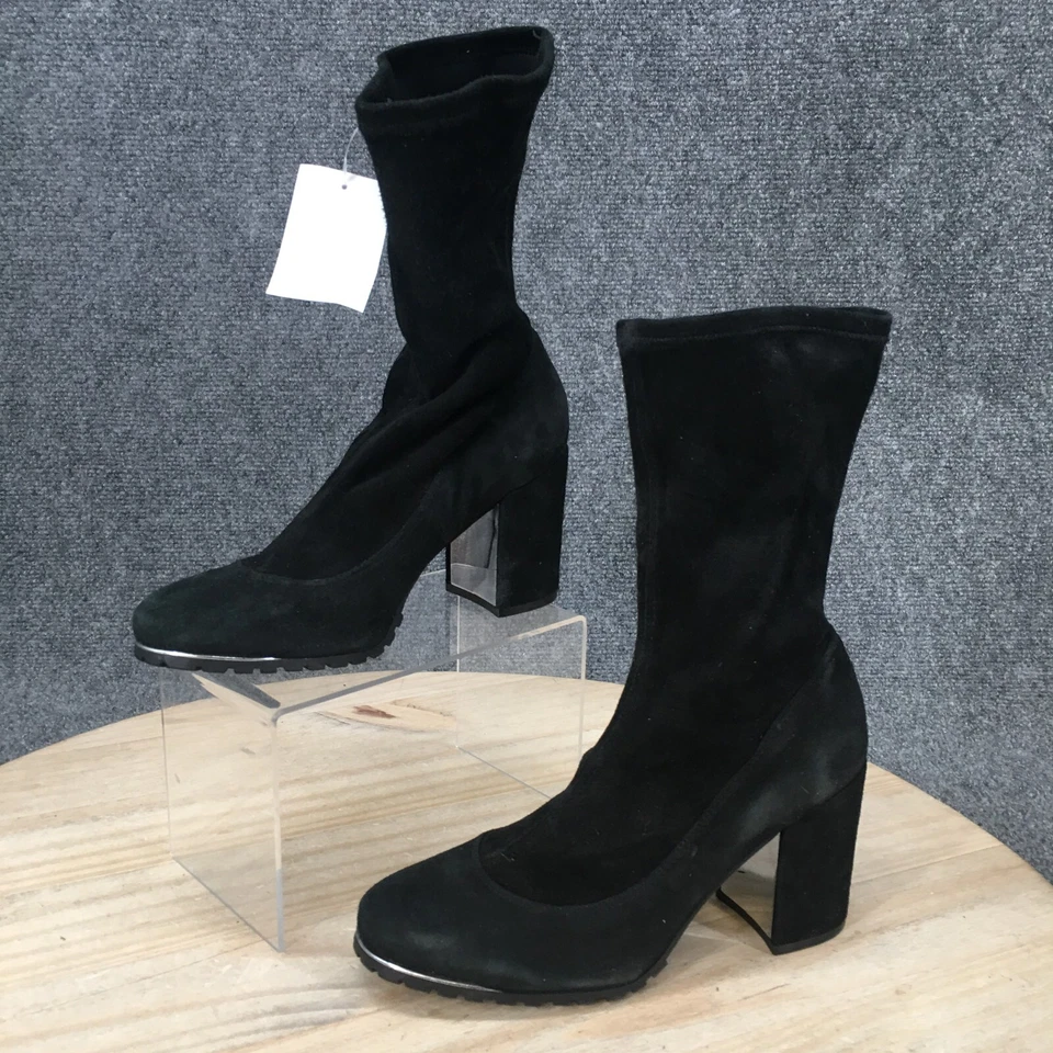 Botas Rachel Zoe para mujer 7 botas de media pantorrilla zapatos de salón tacones altos negros Foto 2 de 4